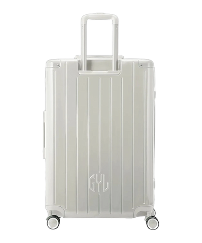 Valise rigide Intemporelle soute sable vue de profil avec serrure TSA GYL