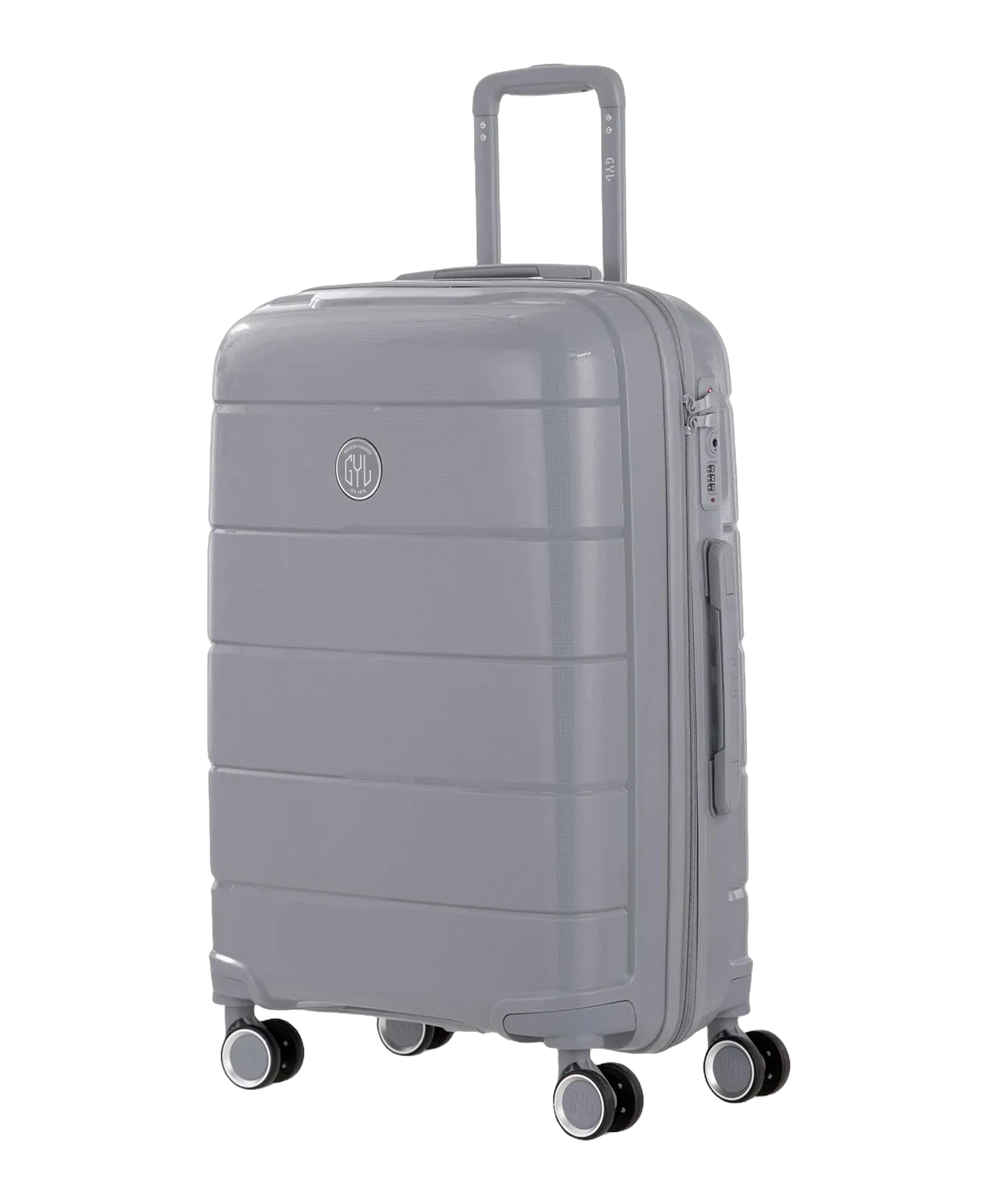 Valise moyenne Citadine GYL argent vue trois quarts