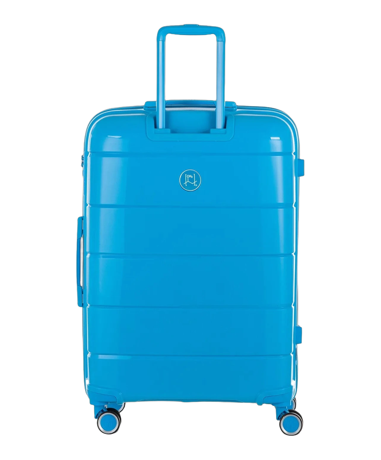 Valise moyenne Citadine GYL bleu clair vue de dos avec trolley deploye