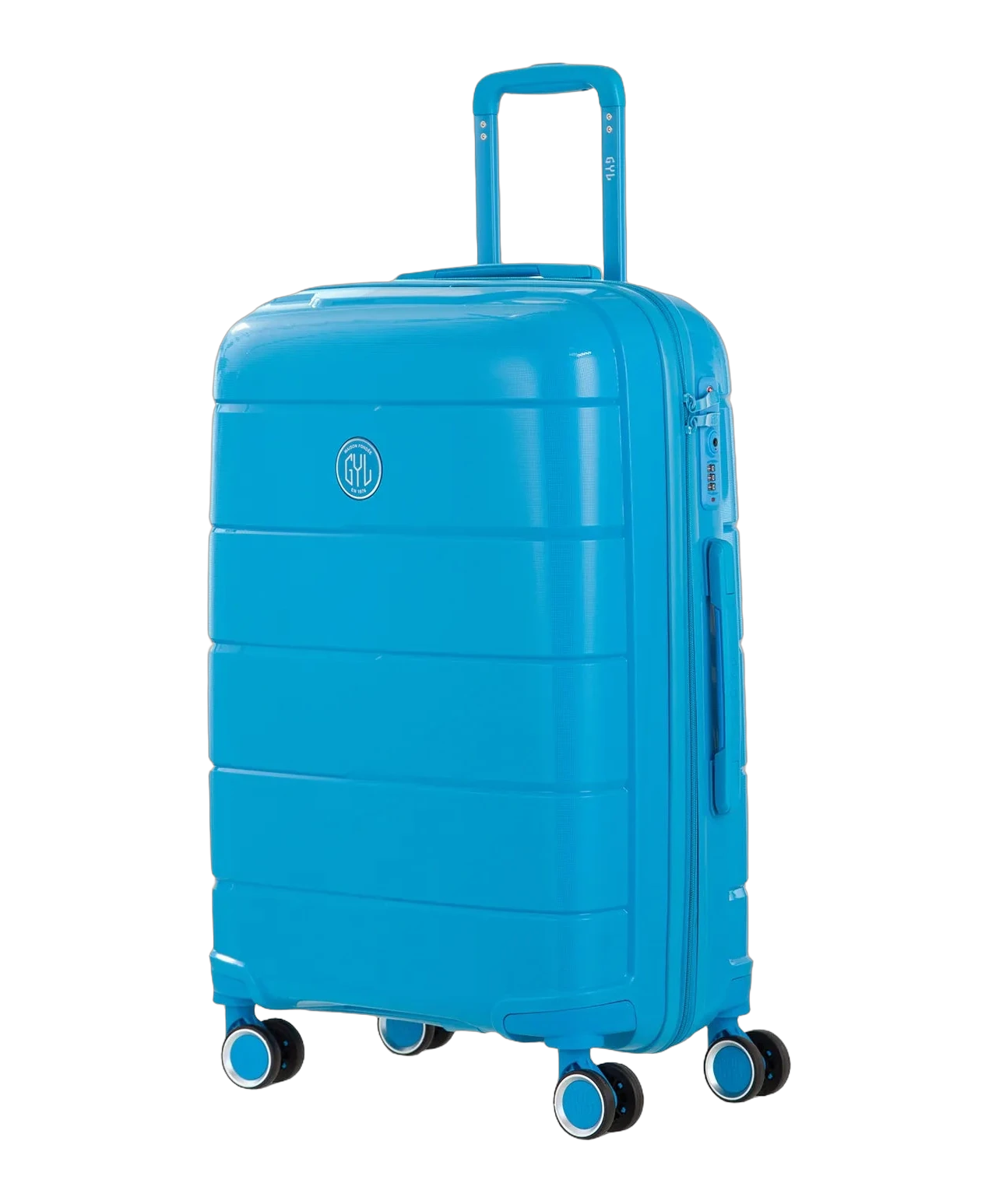 Valise moyenne Citadine GYL bleu clair vue trois quarts