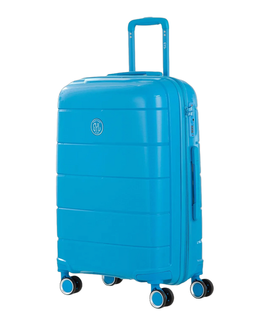 Valise moyenne Citadine GYL bleu clair vue trois quarts