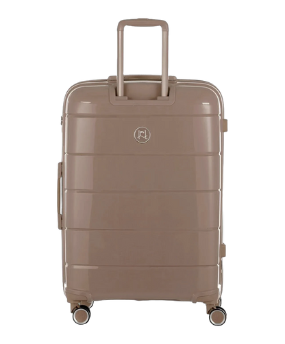 Valise moyenne Citadine GYL champagne vue de dos avec trolley deploye