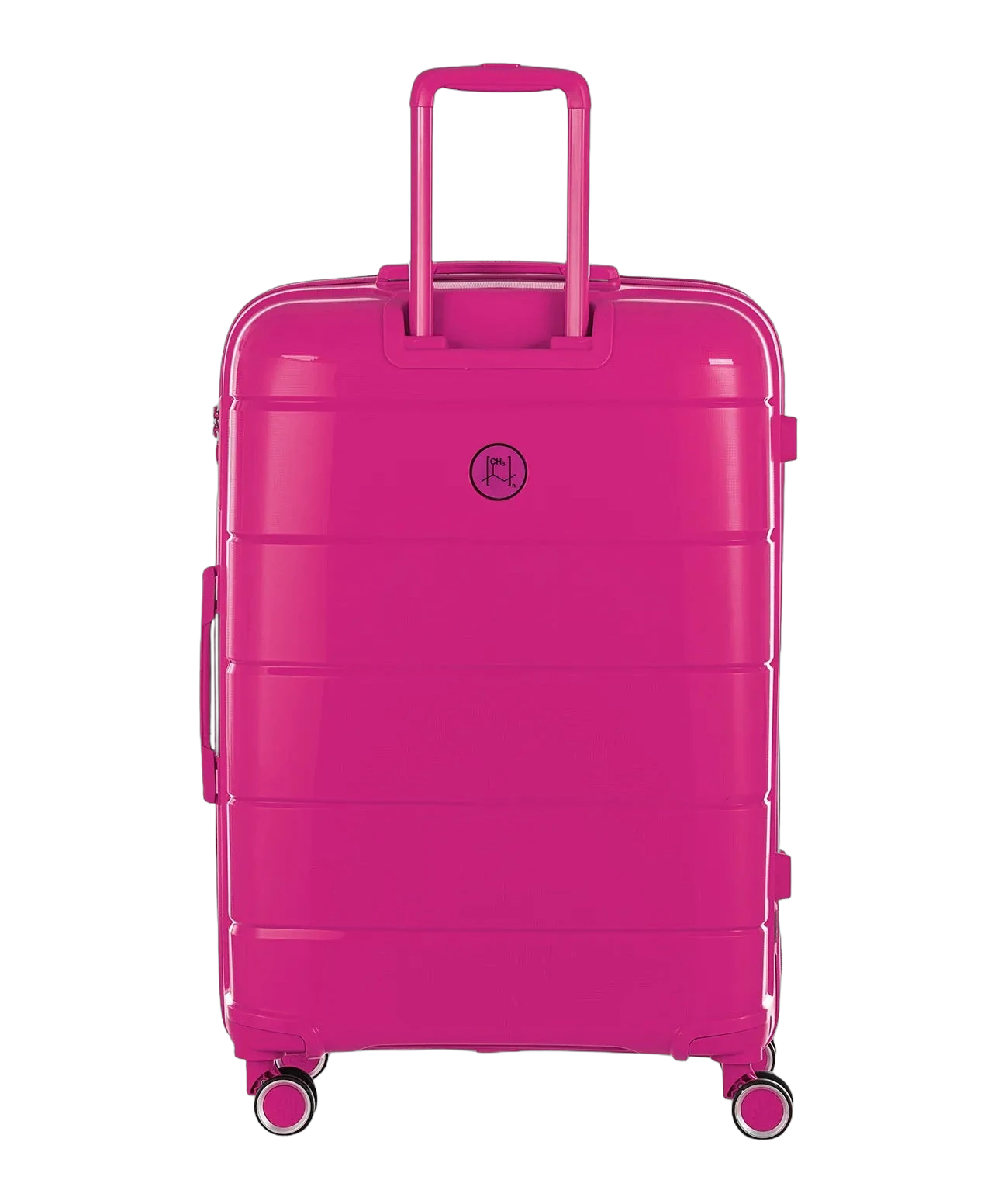 Valise moyenne Citadine GYL fuchsia vue de dos avec trolley deploye