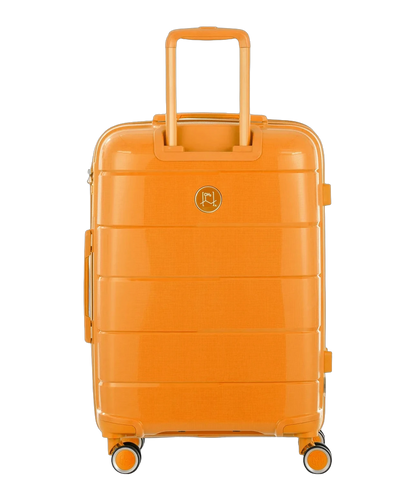 Valise moyenne Citadine GYL jaune fonce vue de dos avec trolley