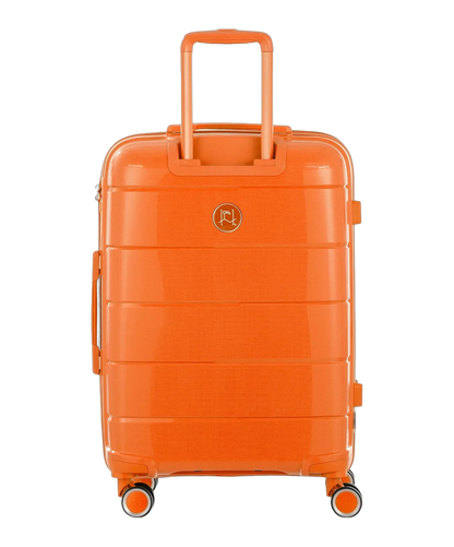 Valise moyenne Citadine GYL orange vue de dos avec trolley deploye
