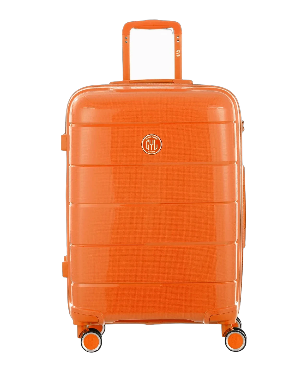Valise moyenne Citadine GYL orange vue de face avec logo