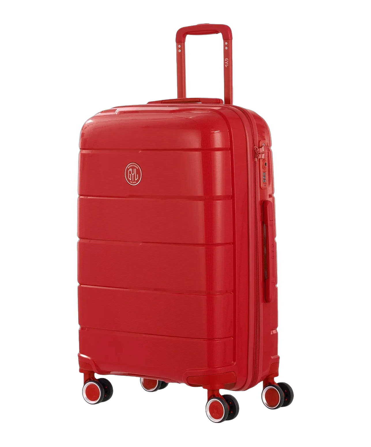 Valise moyenne Citadine GYL rouge vue trois quarts