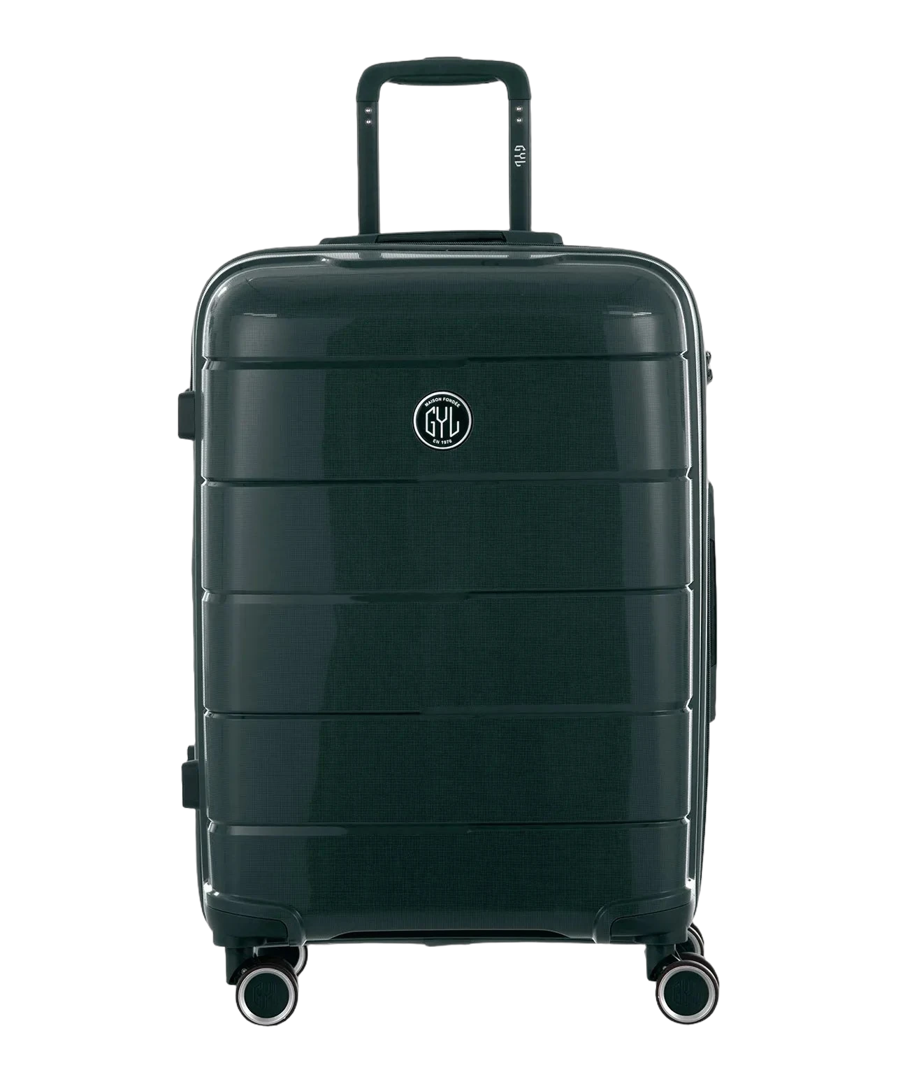 Valise moyenne Citadine GYL sapin vue de face avec logo