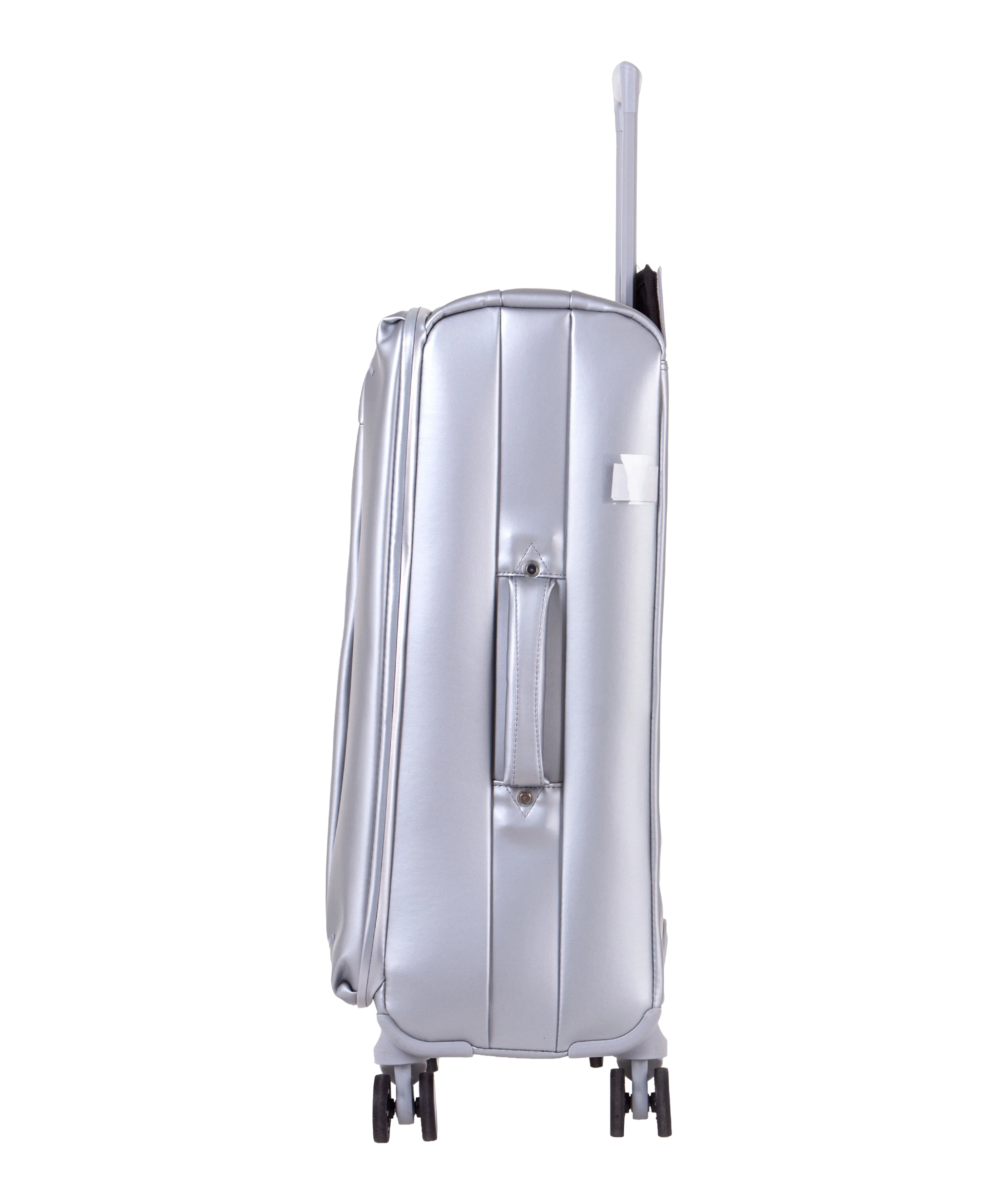 Valise Evasion GYL souple semaine 65 cm coloris argent vue de profil avec poignee laterale