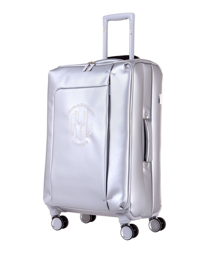 Valise Evasion GYL souple semaine 65 cm coloris argent vue trois quarts avant