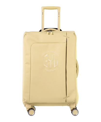 Valise Evasion GYL souple semaine 65 cm coloris champagne vue de face avec logo GYL