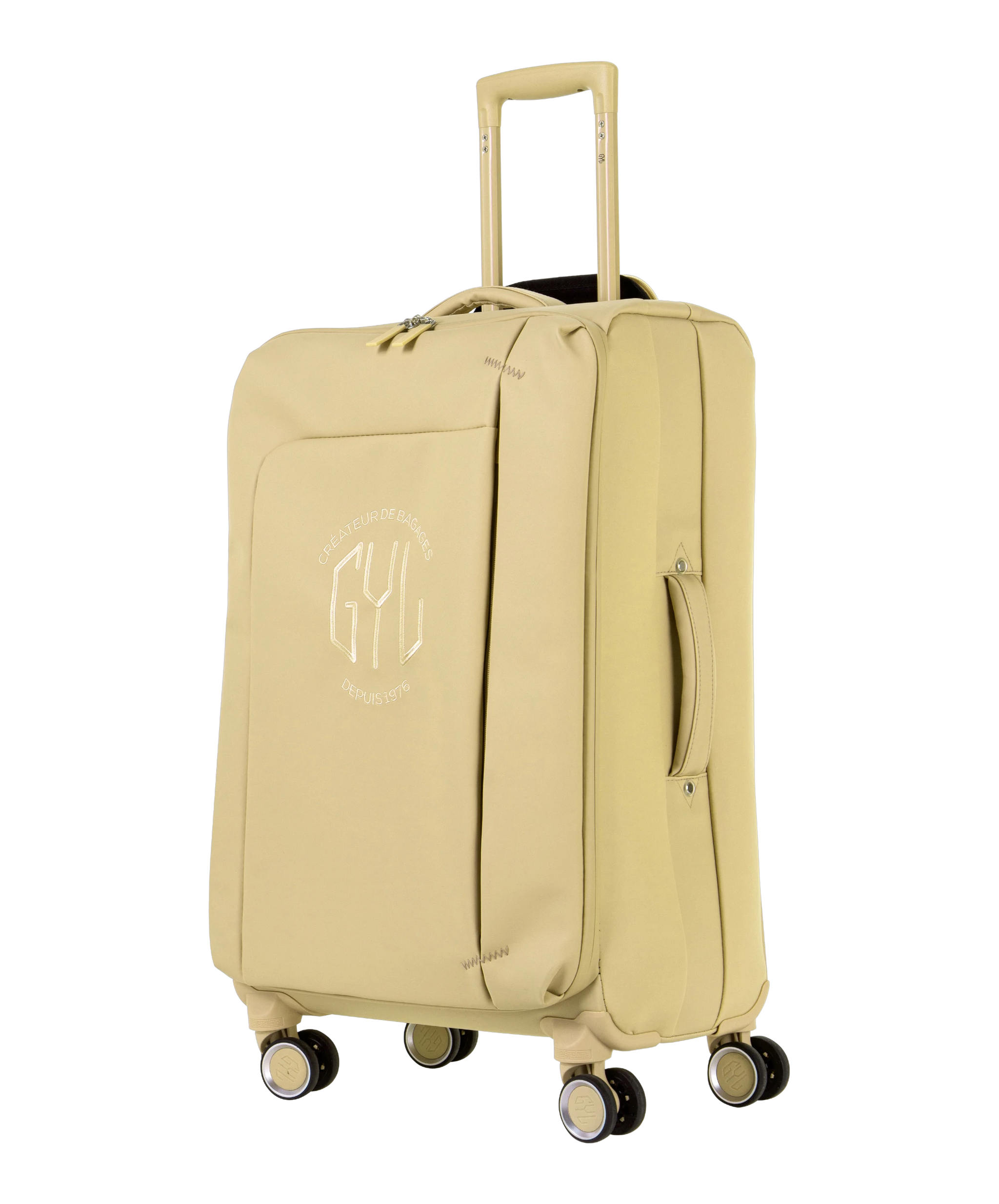Valise Evasion GYL souple semaine 65 cm coloris champagne vue trois quarts avant