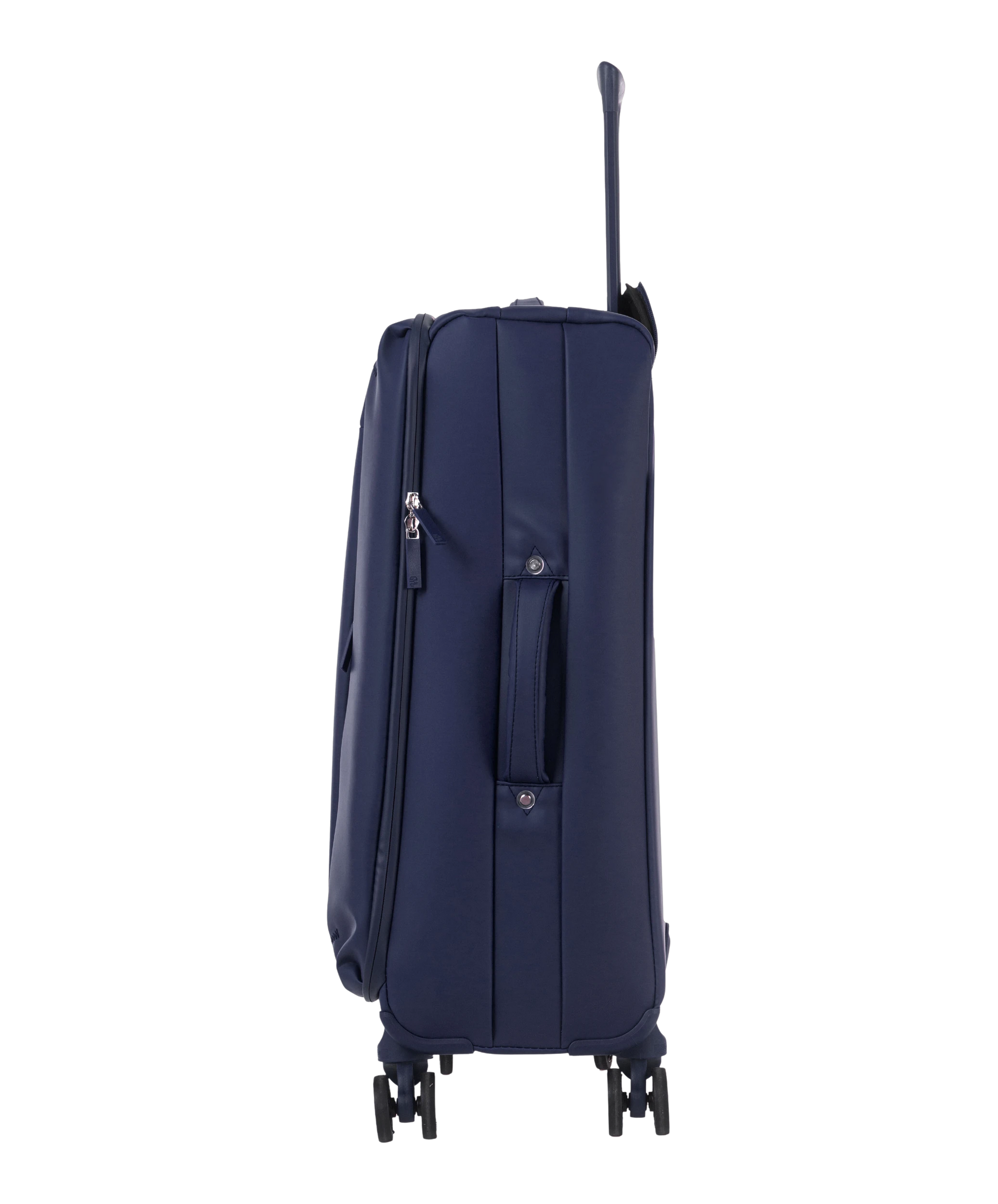 Valise Evasion GYL souple semaine 65 cm coloris marine vue de profil avec poignee laterale
