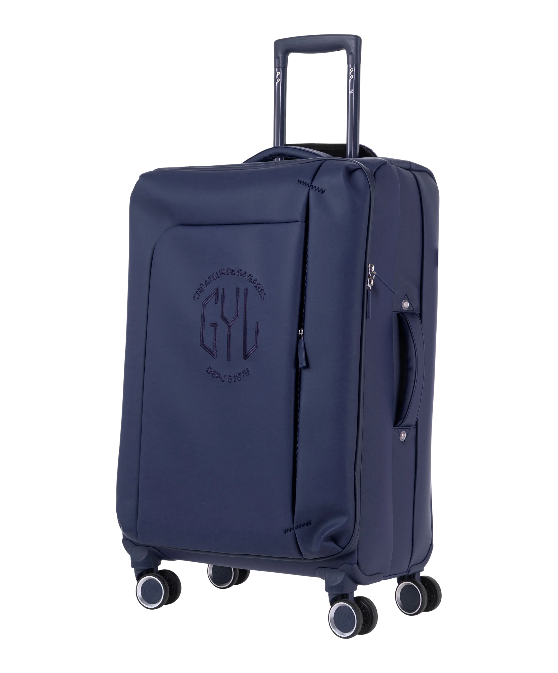 Valise Evasion GYL souple semaine 65 cm coloris marine vue trois quarts avant
