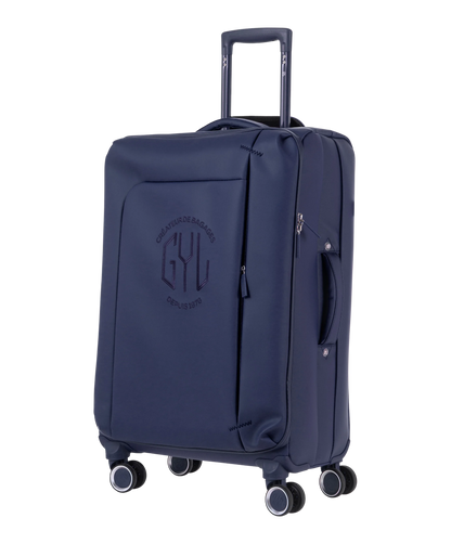 Valise Evasion GYL souple semaine 65 cm coloris marine vue trois quarts avant