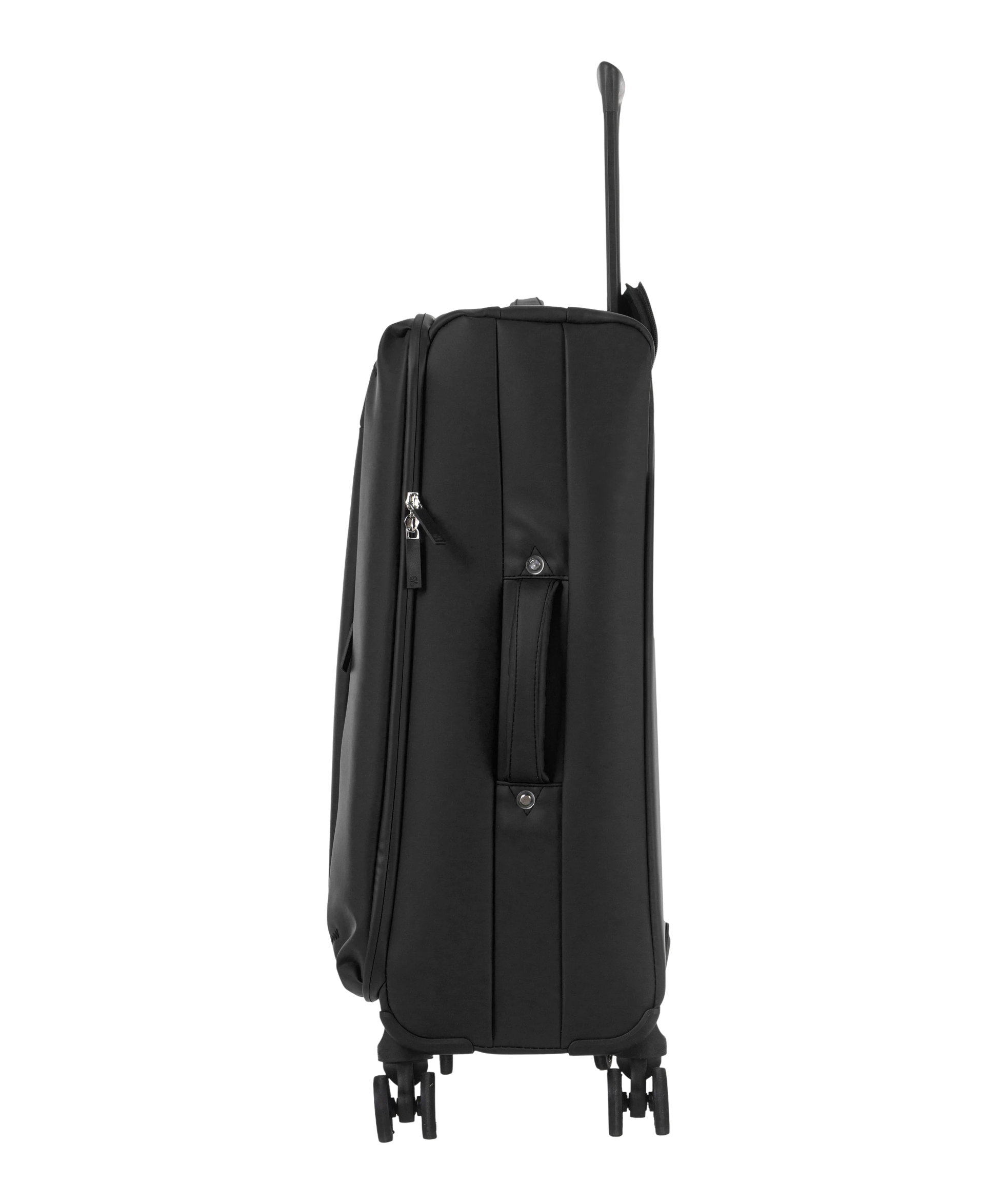 Valise Evasion GYL souple semaine 65 cm coloris noir vue de profil avec poignee laterale