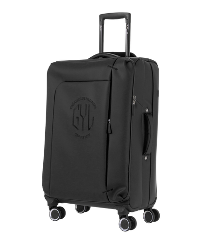 Valise Evasion GYL souple semaine 65 cm coloris noir vue trois quarts avant