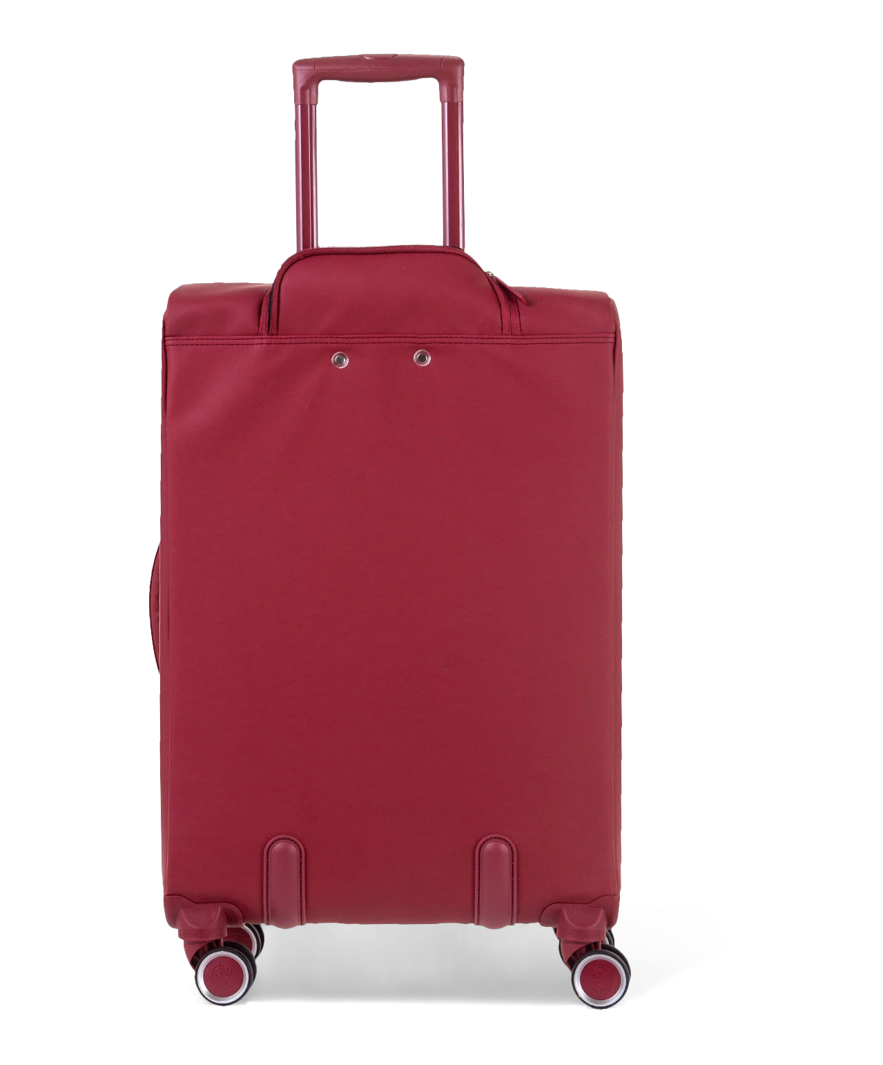 Valise souple Évasion en polyuréthane imperméable semaine 65 cm coloris rouge foncé vue de dos arrière