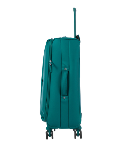 Valise Evasion GYL souple semaine 65 cm coloris sapin vue de profil avec poignee laterale