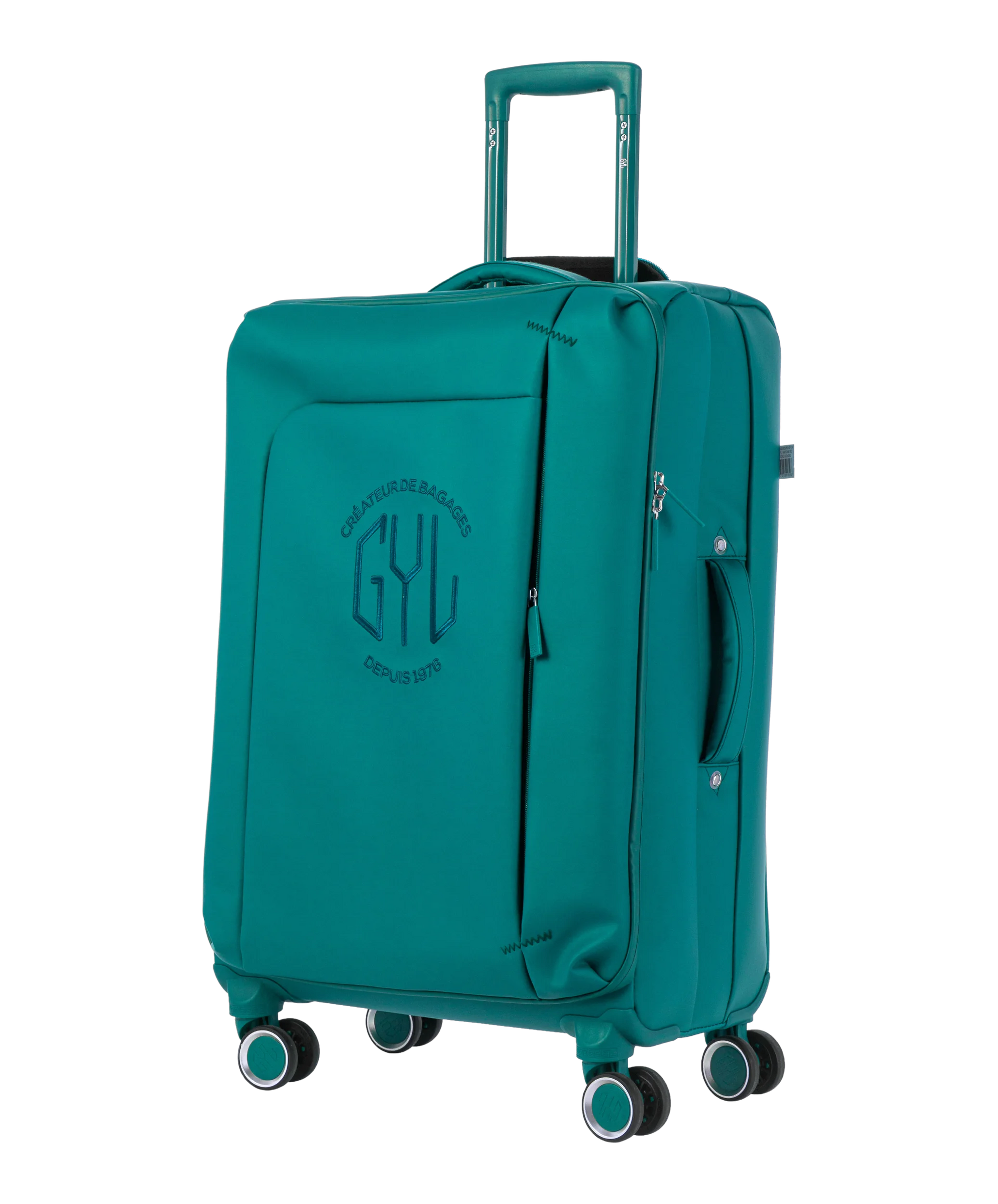 Valise Evasion GYL souple semaine 65 cm coloris sapin vue trois quarts avant