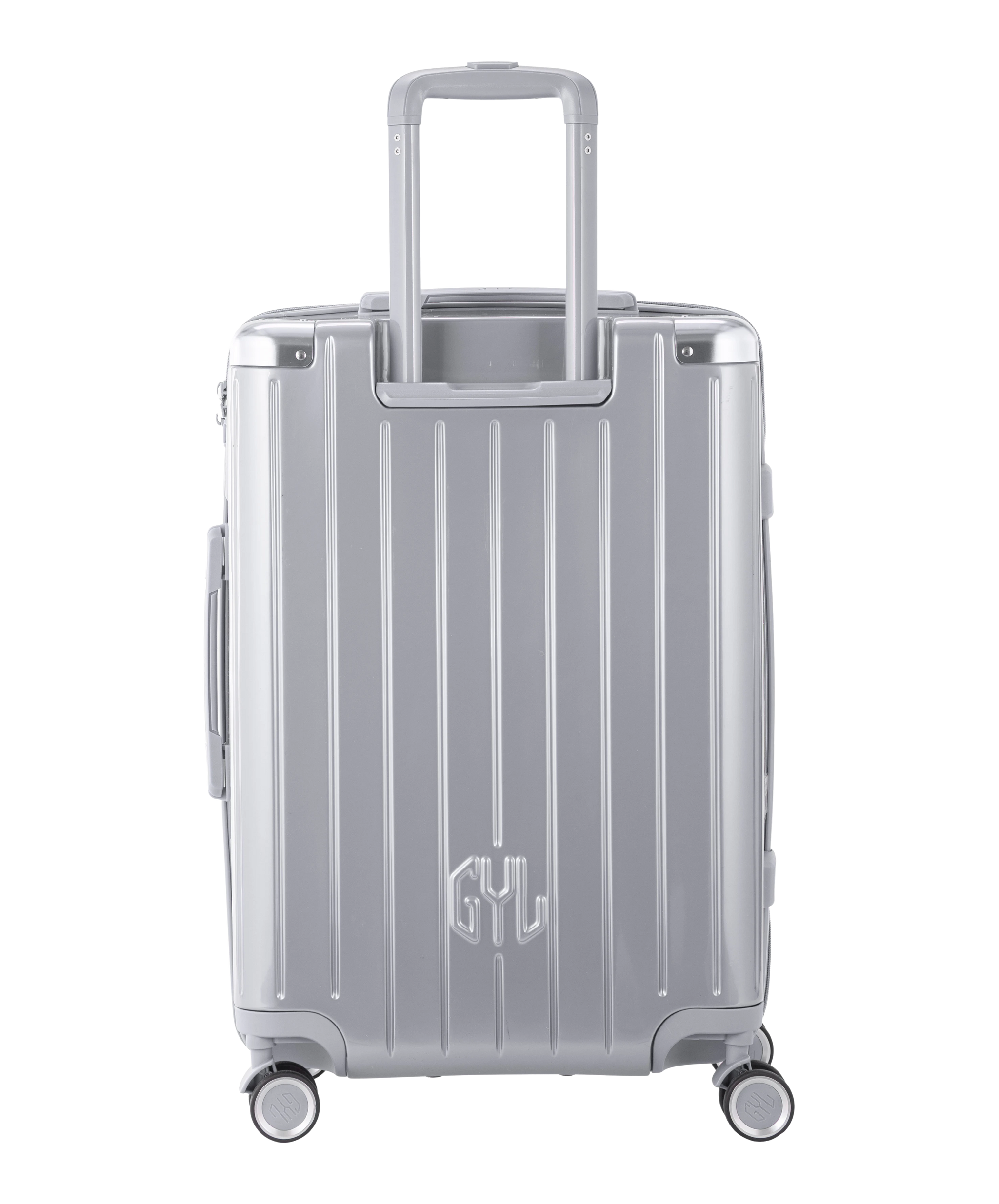 Valise Intemporelle en polycarbonate semaine 65 cm coloris argent vue arriere