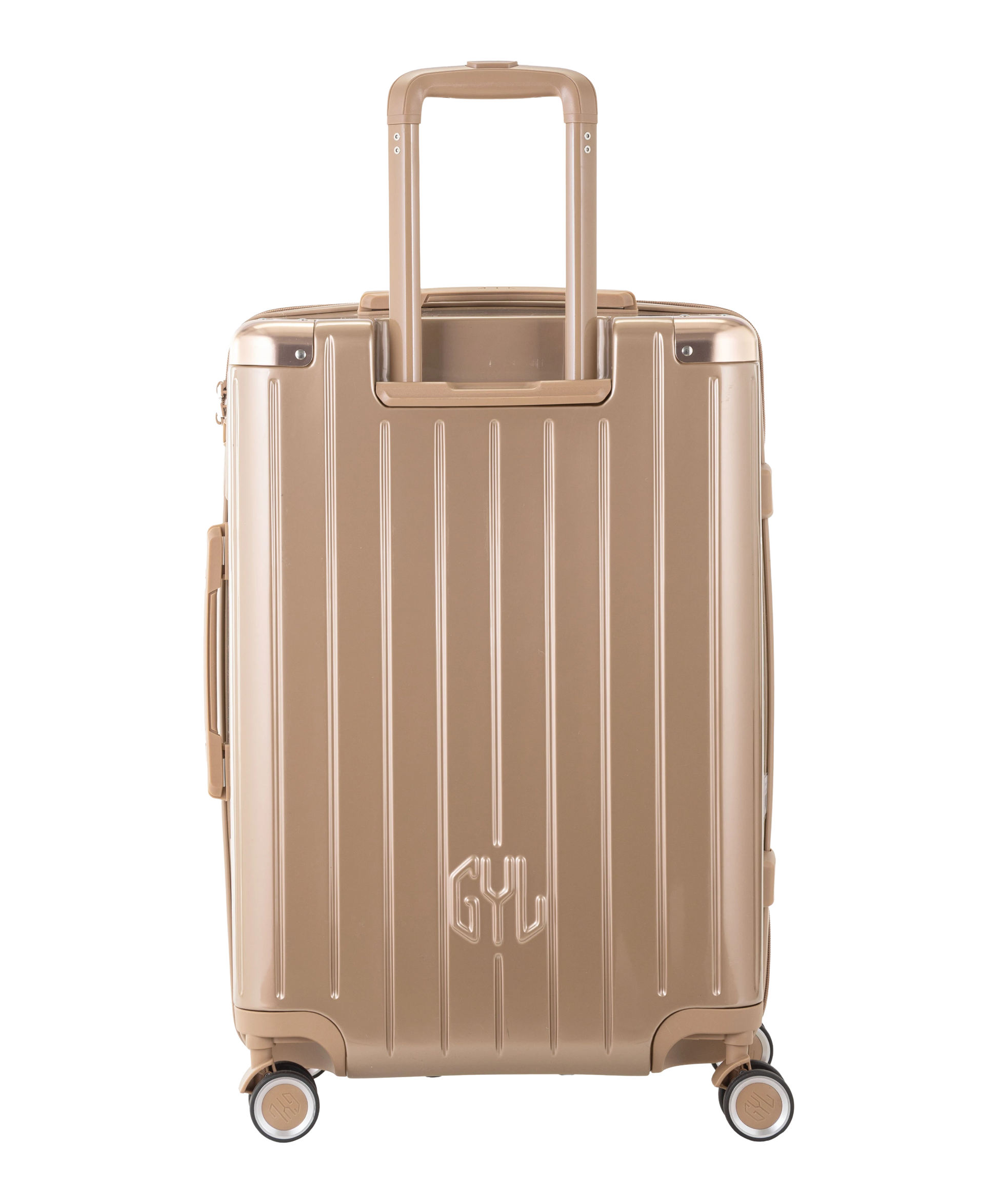 Valise Intemporelle en polycarbonate semaine 65 cm coloris champagne vue arriere