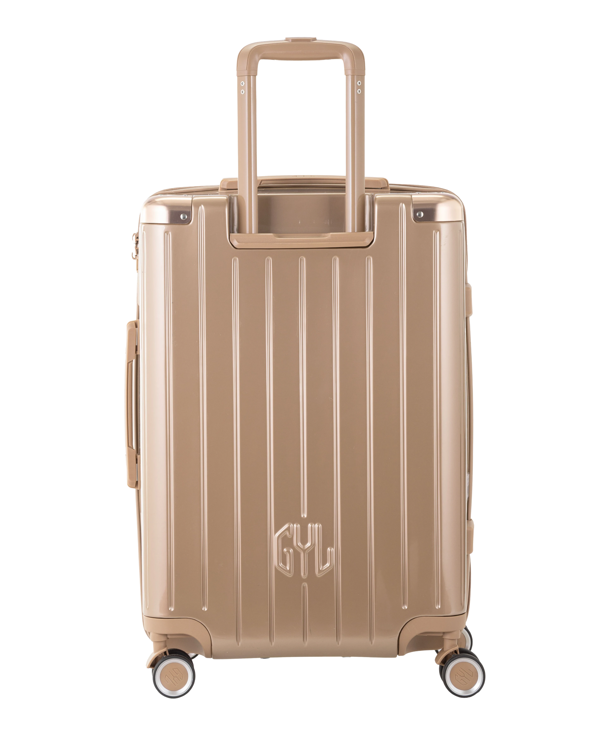 Valise Intemporelle en polycarbonate semaine 65 cm coloris champagne vue arriere