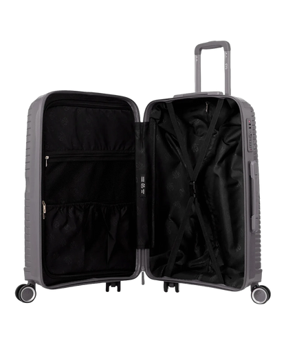 Valise moyenne Signature GYL argent interieur ouvert