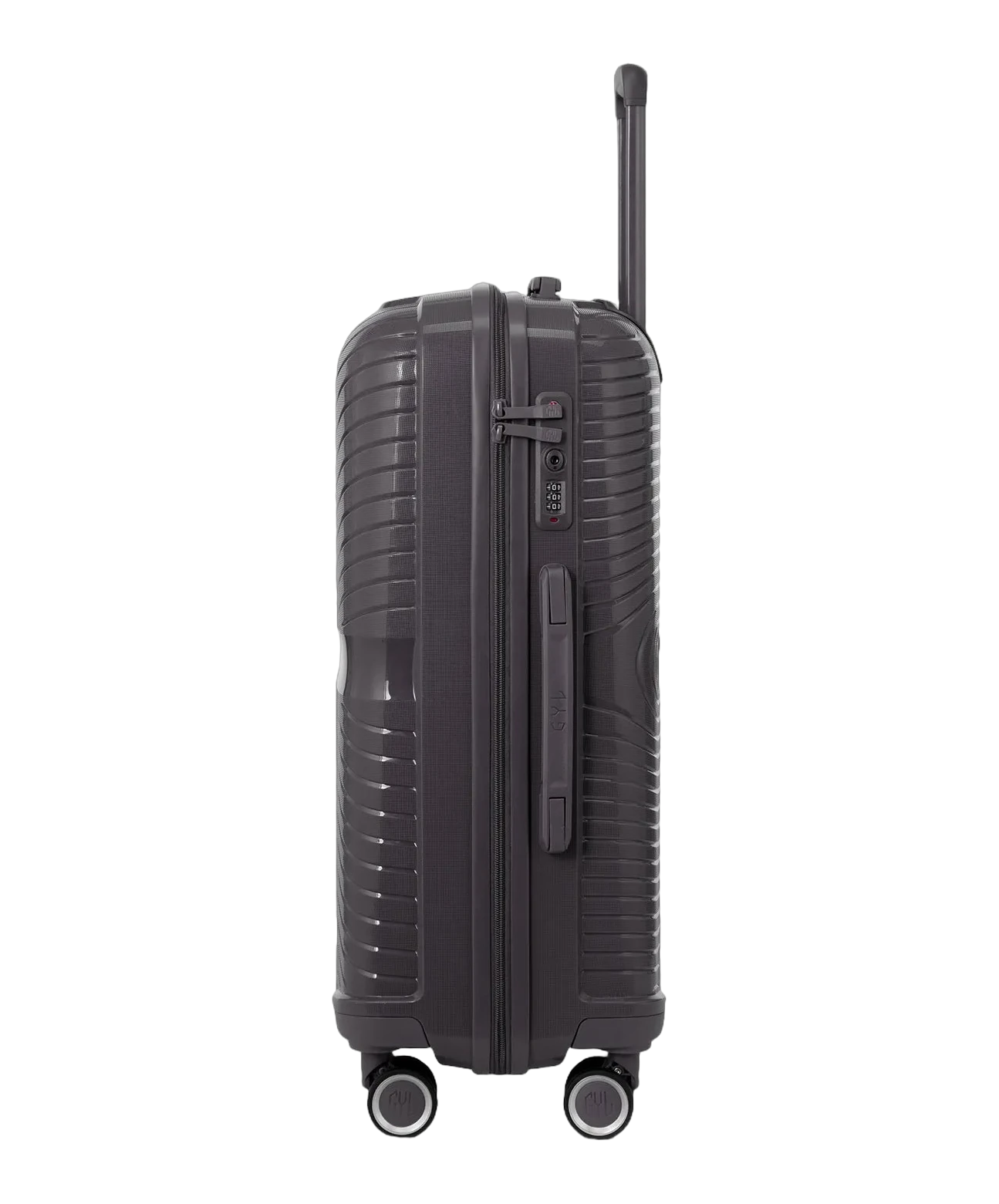 Valise moyenne Signature GYL argent profil avec serrure TSA