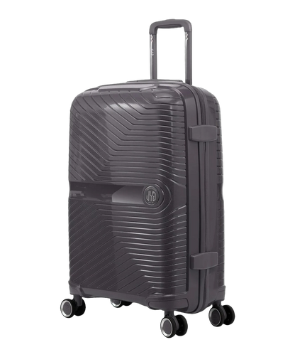 Valise moyenne Signature GYL argent vue trois quarts