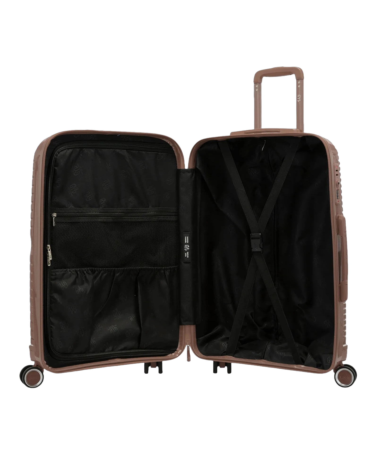 Valise moyenne Signature GYL champagne interieur ouvert