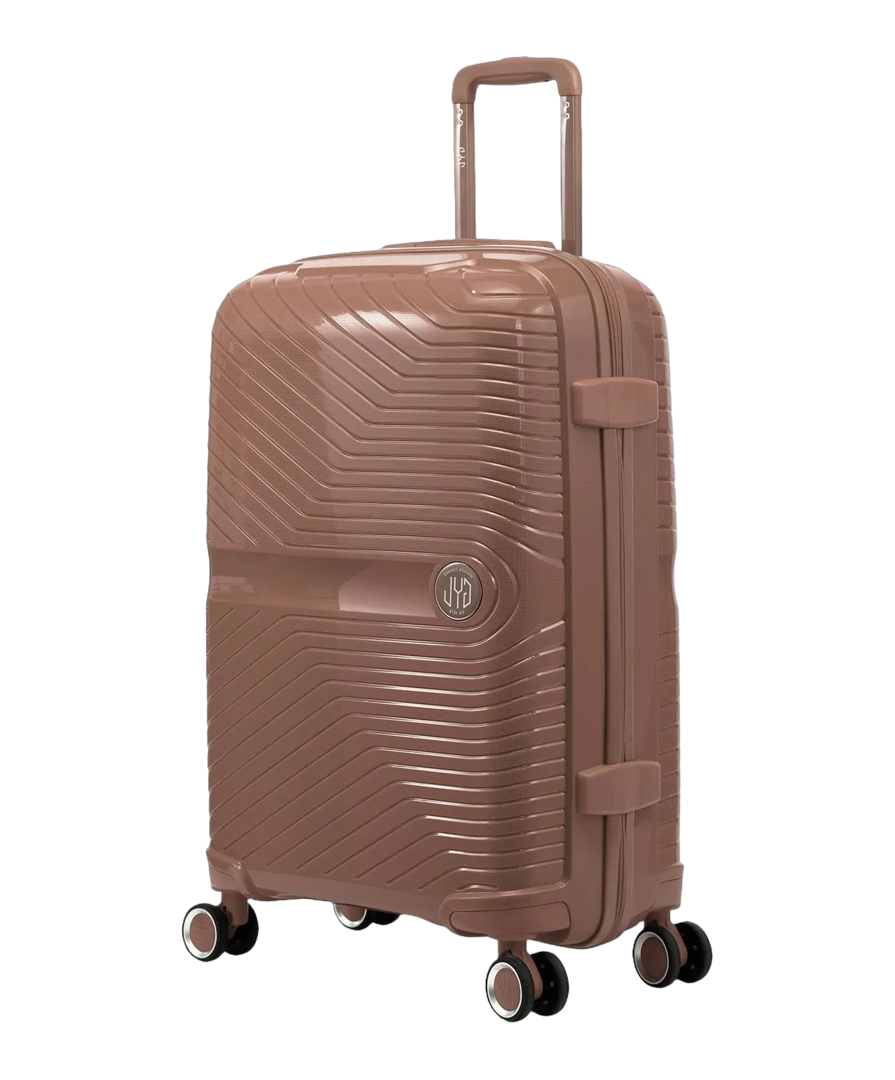Valise moyenne Signature GYL champagne vue trois quarts