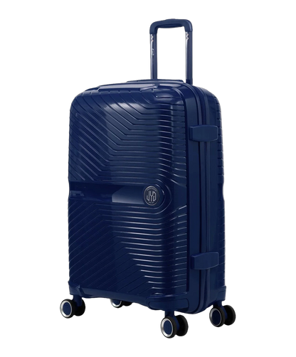 Valise moyenne Signature GYL marine vue trois quarts