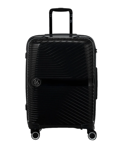 Valise moyenne Signature GYL noir vue de face avec logo