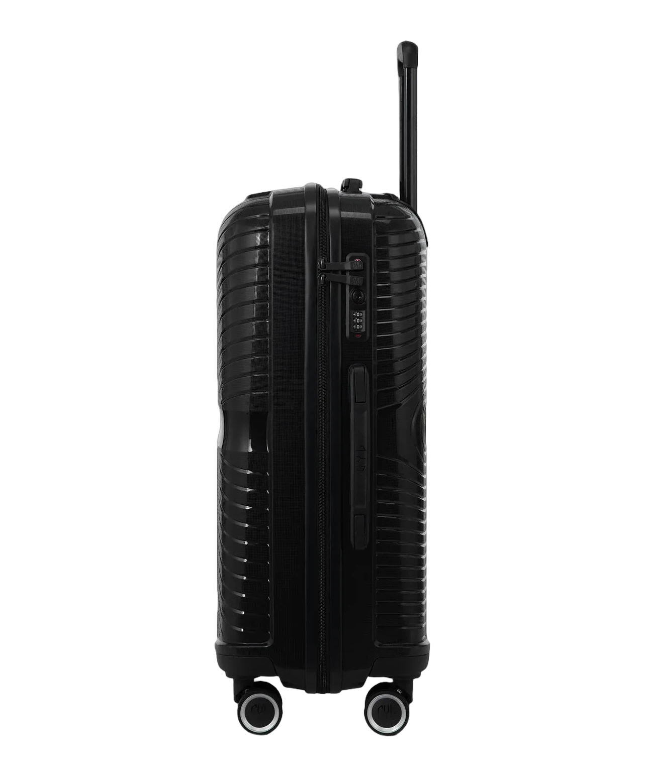 Valise moyenne Signature GYL noir profil avec serrure TSA