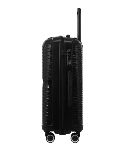 Valise moyenne Signature GYL noir profil avec serrure TSA