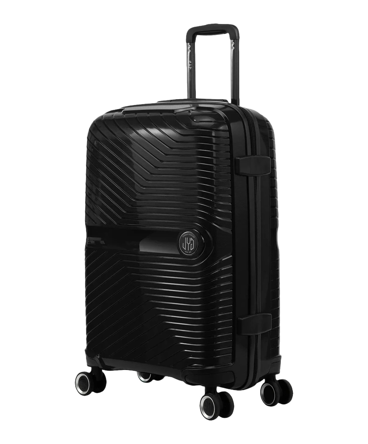 Valise moyenne Signature GYL noir vue trois quarts