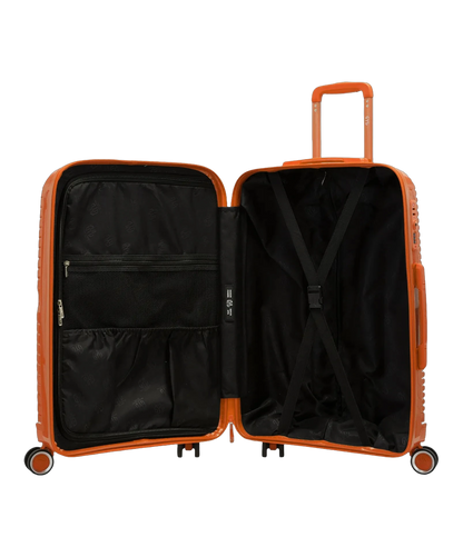 Valise moyenne Signature GYL orange interieur ouvert