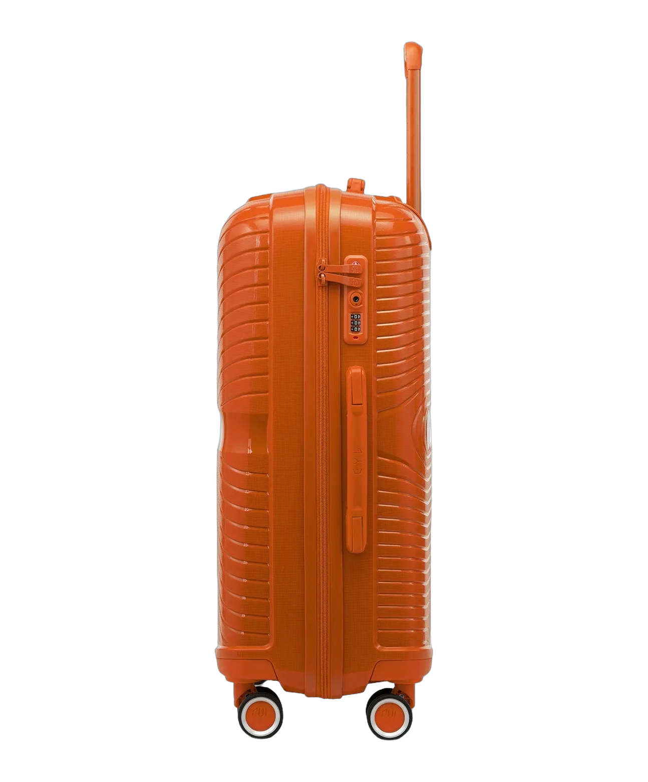 Valise moyenne Signature GYL orange profil avec serrure TSA