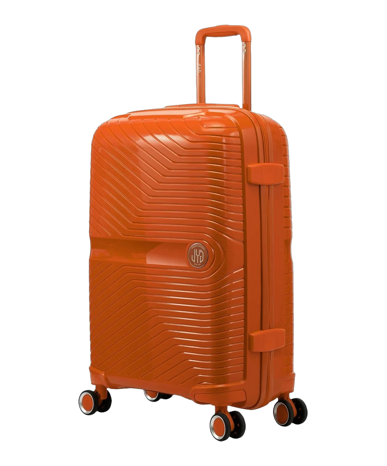 Valise moyenne Signature GYL orange vue trois quarts