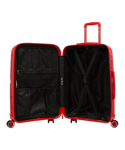 Valise moyenne Signature GYL rouge interieur ouvert