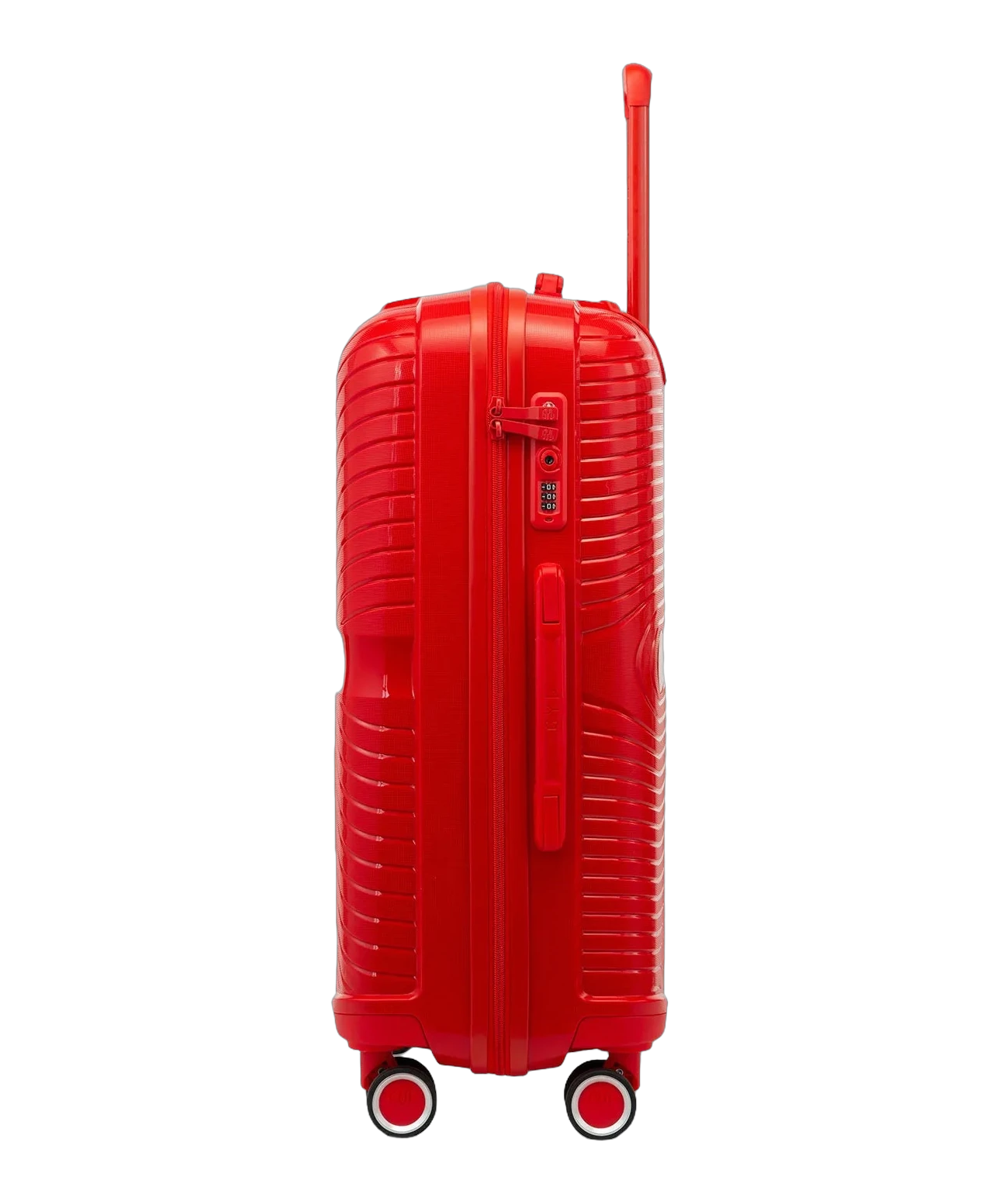 Valise moyenne Signature GYL rouge profil avec serrure TSA