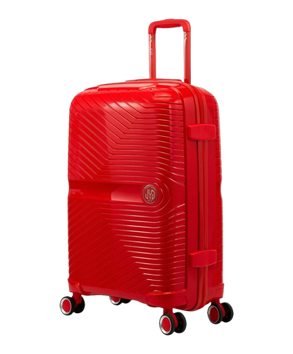 Valise moyenne Signature GYL rouge vue trois quarts