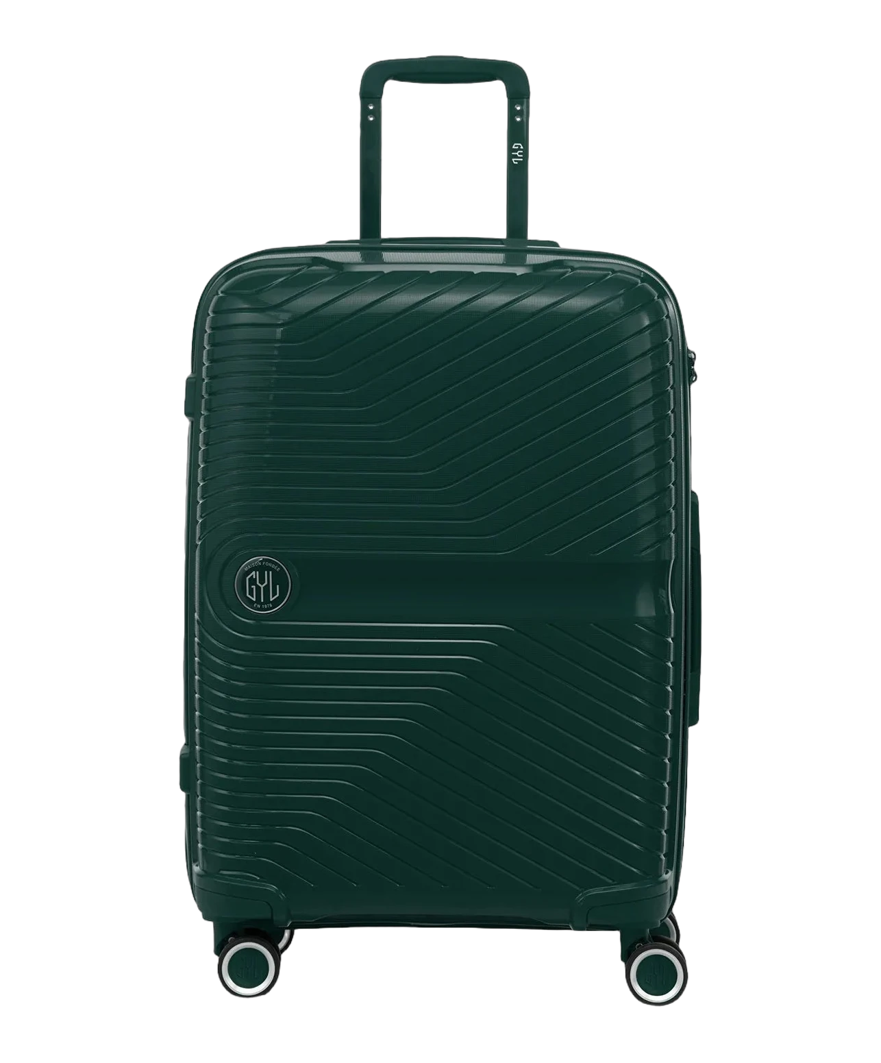 Valise moyenne Signature GYL sapin vue de face avec logo