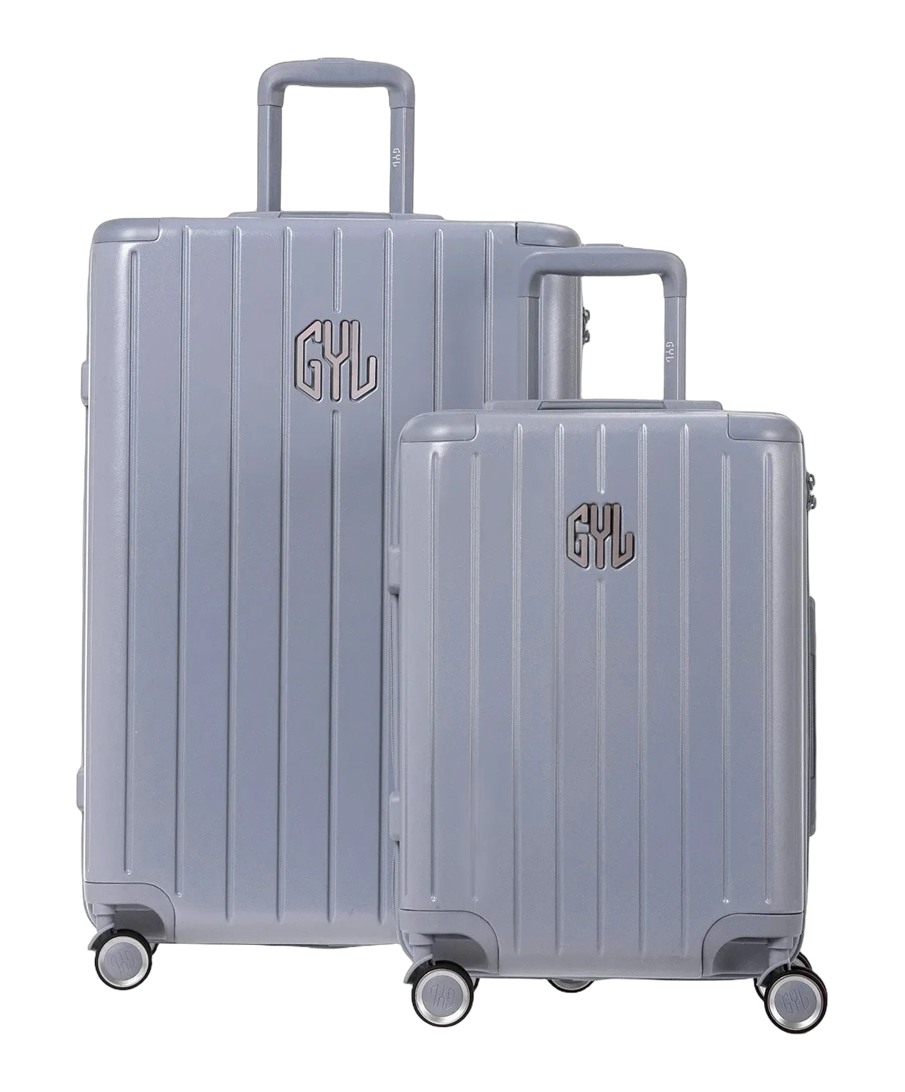 Set de 2 valises rigides Intemporelle argent cabine et semaine face avant GYL