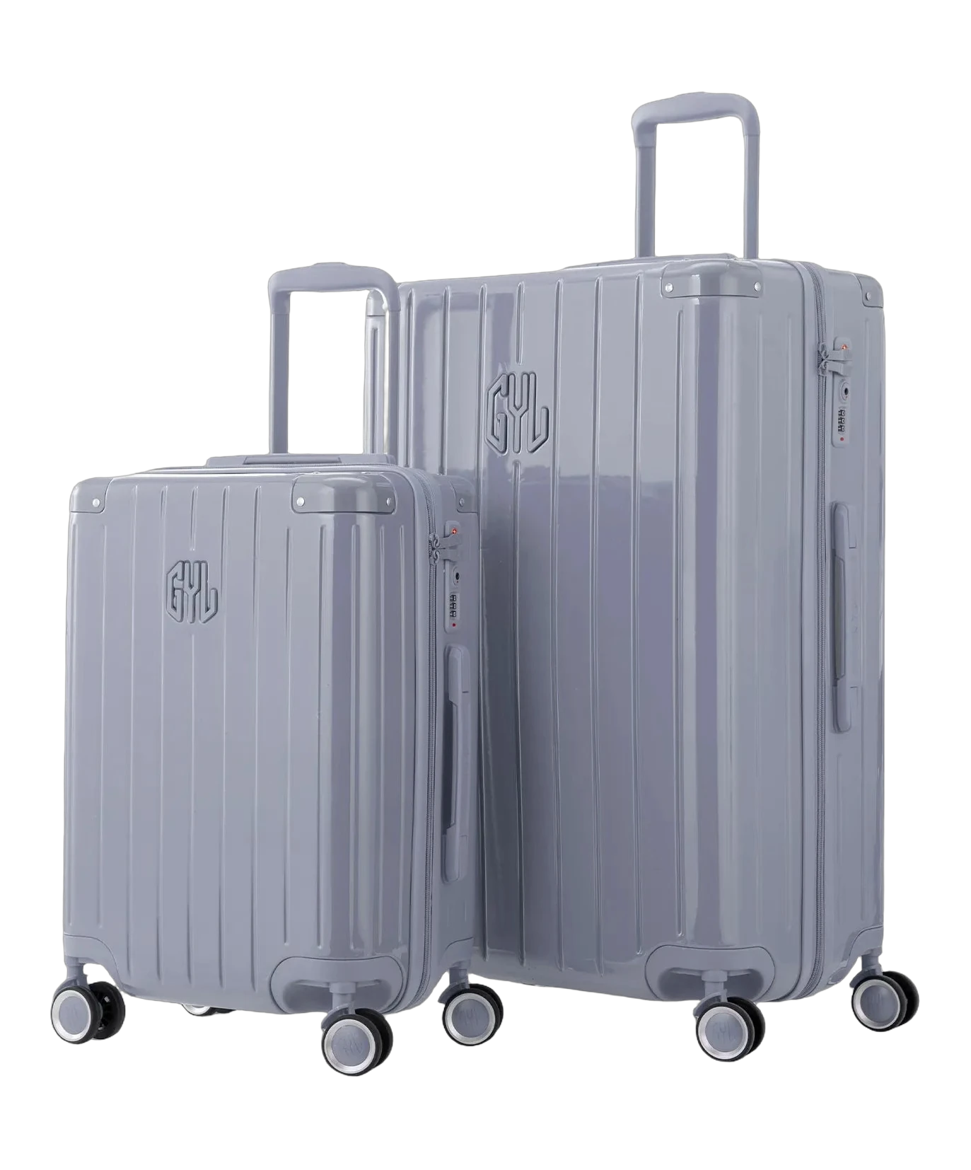 Set de 2 valises rigides Intemporelle argent vue trois quarts GYL