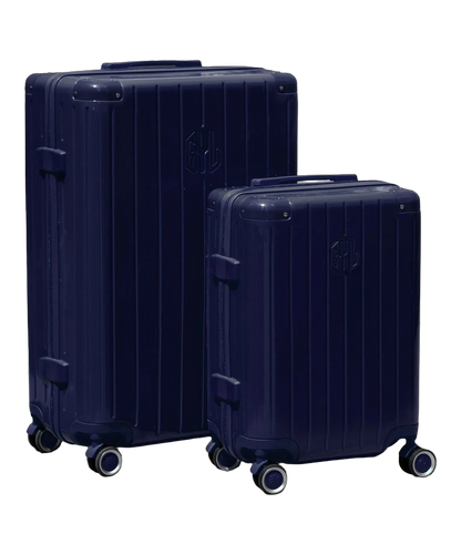 Set de 2 valises rigides Intemporelle marine vue de profil GYL