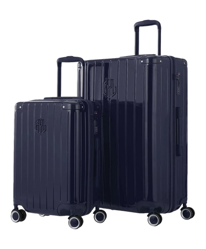 Set de 2 valises rigides Intemporelle marine vue trois quarts GYL
