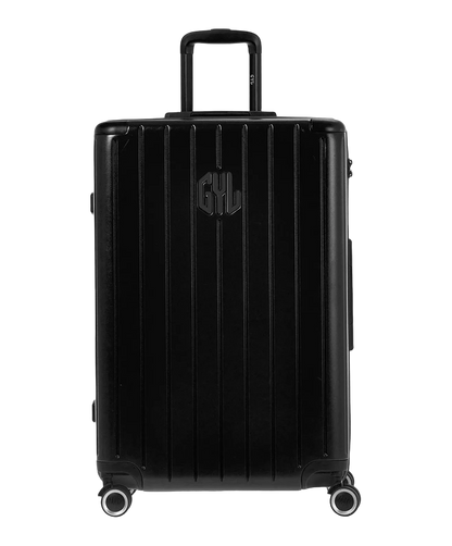 Valise rigide Intemporelle noir semaine vue de face avec logo GYL