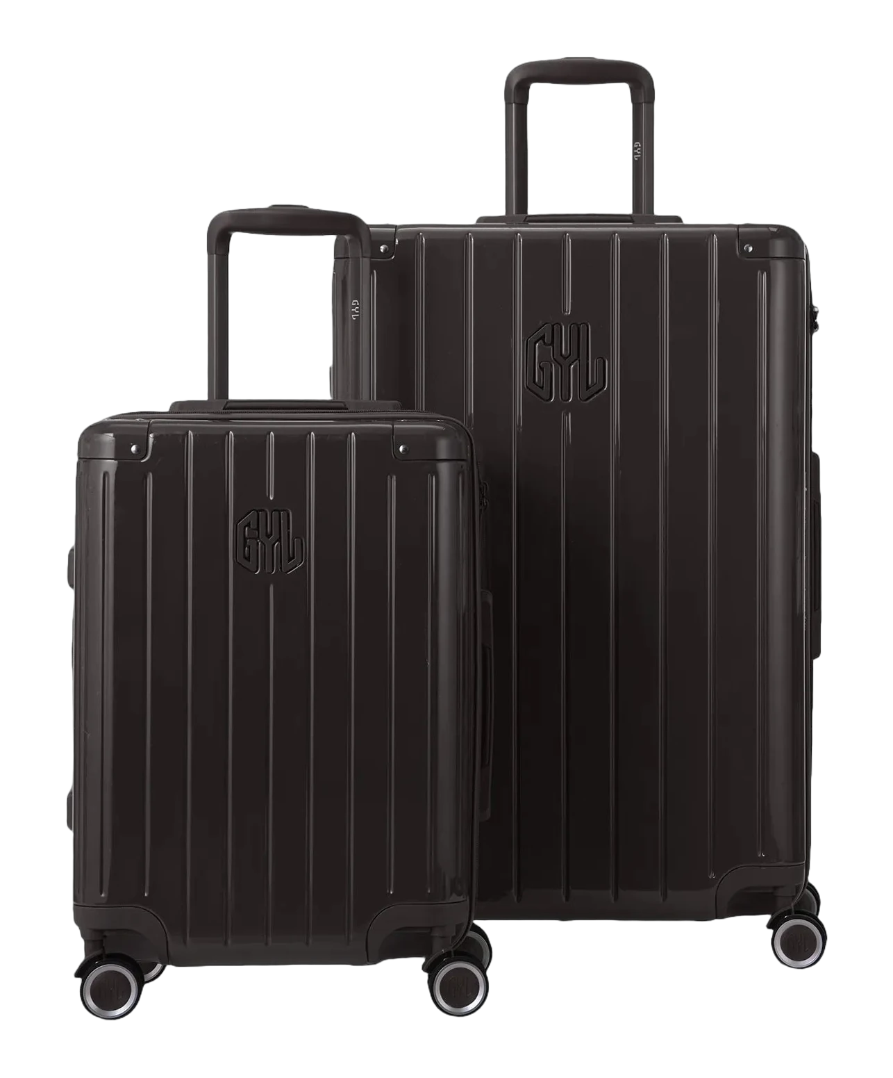 Set de 2 valises rigides Intemporelle noir cabine et soute face avant GYL